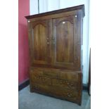 A Victorian oak housekeeper's cupboard