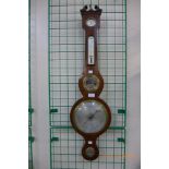 A Victorian A. Vannini rosewood banjo barometer