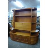 A Nathan teak three piece wall unit