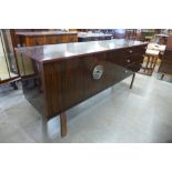 A simulated rosewood sideboard