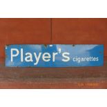 An enamelled Players' Cigarettes advertising sign