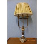 A French style faux bronze table lamp