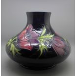 A large Moorcroft Anemone squat vase, 34/94 backstamp, 20.5cm