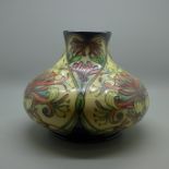 A large Moorcroft squat vase, JW and 2004 backstamp, 17cm