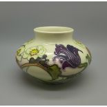 A Moorcroft Sandringham Bouquet squat vase, 2007 backstamp, 8.25cm