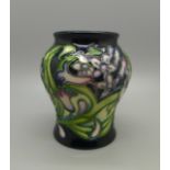 A small Moorcroft Iris vase, 8cm