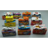 Ten Matchbox Superfast vintage die-cast model vehicles, boxed, (collected by the vendor over several