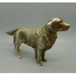 A silver plated model of a labrador retreiver, 15.5cm