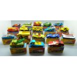 Eighteen Matchbox Super-Fast die-cast model vehicles, boxed, (collected by the vendor over several