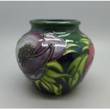 A small Moorcroft Anemone vase, 7cm