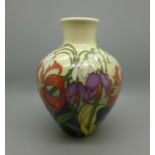 A Moorcroft vase, March Morning by Kerry Goodwin, 18cm