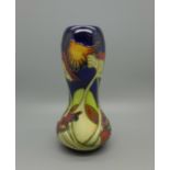 A Moorcroft Parasol Dance Mushroom vase, 2005 backstamp, 16cm