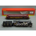 Two Hornby 00 gauge locomotives, one with tender