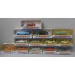 Thirteen modern Dinky die-cast model vehicles, 1950's-1960's era cars (collected by the vendor