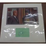 A Batman autographed display, Neil Hamilton (Commissioner Gordon)