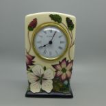 A Moorcroft Bramble Revisited clock, 15cm