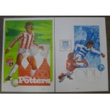 An Activity Promotions Limited football poster, printed 1970's, QPR FC and Stoke City FC