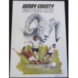 An Activity Promotions Limited football poster, printed 1970's, Derby County FC