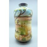 A Moorcroft African Pride/Leo Lions vase, trial version, designed by Sian Leeper, RRP £276 when new