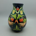 A Moorcroft Strawberry Thief small vase, designed by Rachel Bishop, 12cm, £129 when new