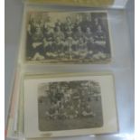 Football related postcards with early Real Photographic cards of teams, comic (early to modern) etc,