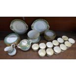 A Royal Doulton Larchmont coffee set, including nine cups, nine saucers, a sugar bowl, milk jug