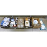 Wedgwood Jasperware, Wade whisky decanter, Willow pattern china and other assorted china and