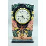 A Moorcroft Oberon clock, 15cm