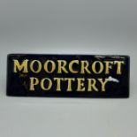 A Moorcroft Pottery retailers ceramic sign