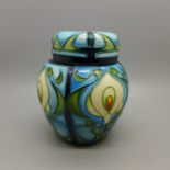 A Moorcroft Cala Lilly ginger jar, designed by Emma Bassons, RRP £76.50 when new