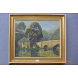 H.A. Fogg, October Evening, Froggatt, oil on board, framed