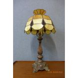 A Tiffany style table lamp