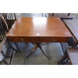 A George IV mahogany two drawer library table