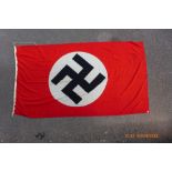 A large German WWII Third Reich Naval flag, maker Johan Liebieg Sudetenland, 250 x 150cm