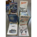The Aeroplane, 1936, 17 issues, Flight, 1935, 11 issues and The Aeroplane, 1947, 44 issues **