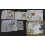 Stamps; a box of stamps, covers, etc., loose and in albums