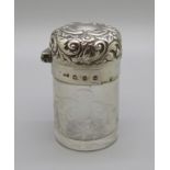 A Victorian silver topped salts bottle, 58mm