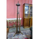 A late Victorian oak coat stand