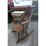 An Ercol Golden Dawn elm and beech Goldsmith rocking chair