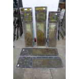 A set of five Victorian stained glass panes