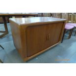 A Danish Dyrlund two door tambour front cabinet