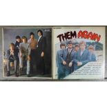 Them, two LP records, Them and Them Again, first pressing, LK4700 (Mono) ARL-6819-4A and PAS71008 (