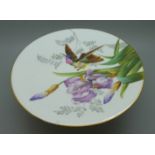 A hand painted continental porcelain comport, D & T L backstamp