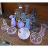 A collection of glassware, mostly Caithness vases and an Italian Giftware Collection lead crystal