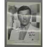 A James Bond Roger Moore signed photograph