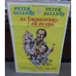 A Peter Sellers foreign film poster, The Prisoner of Zenda
