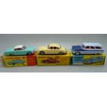 Three model vehicles; Dinky Toys 143 and 195 and Corgi Toys 424, (143 box a/f)