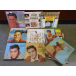 Thirty-two Elvis Presley LP records including film sound tracks