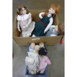 A collection of modern dolls