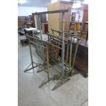 Six steel trestles